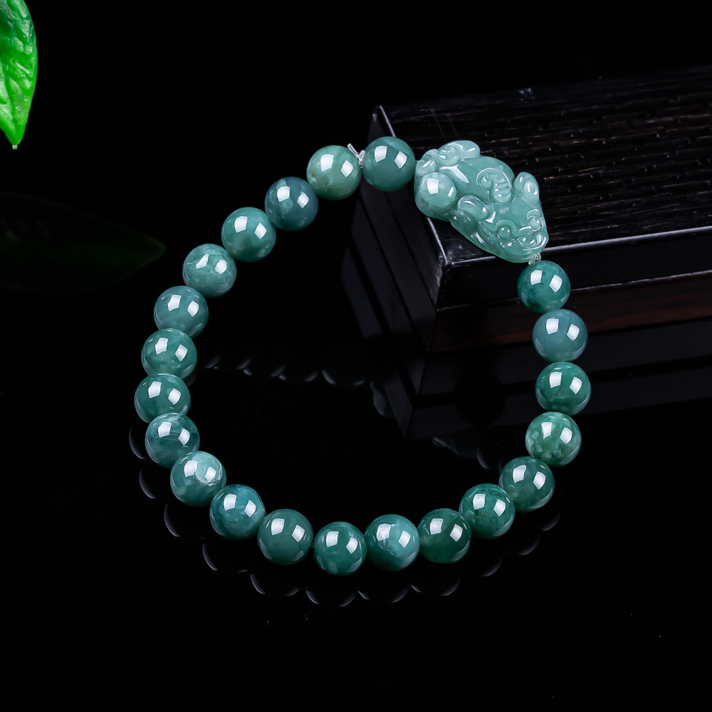 Jewelry & Watches Company - Pulsera Pixiu de jadeíta birmana natural,