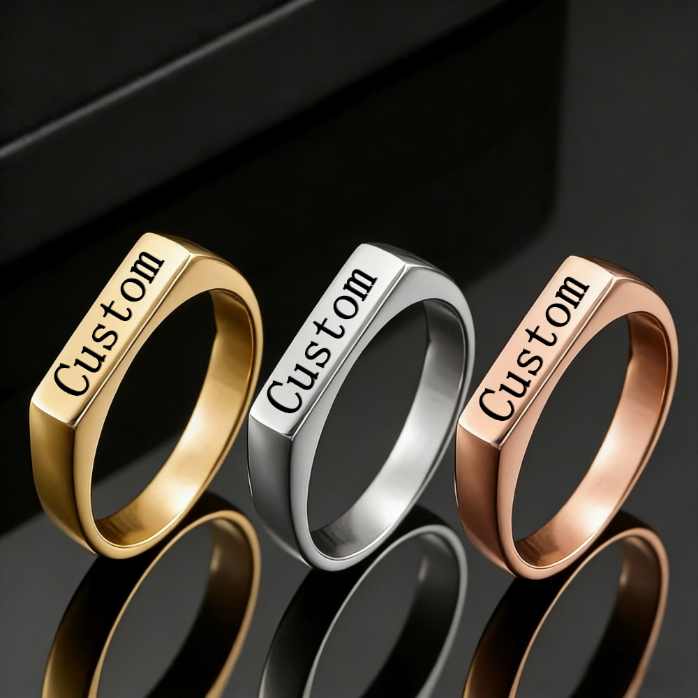 Statement Cocktail Ring - Anillo Personalizado con Nombre y Foto