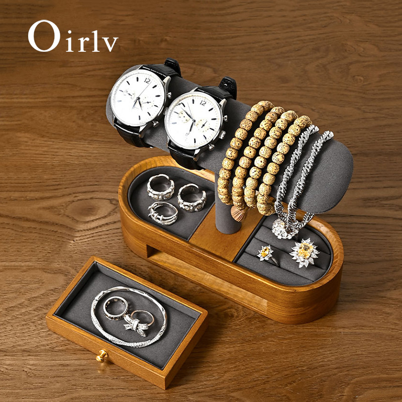 Jewelry With Watches - Oirlv-estante organizador de relojes de madera