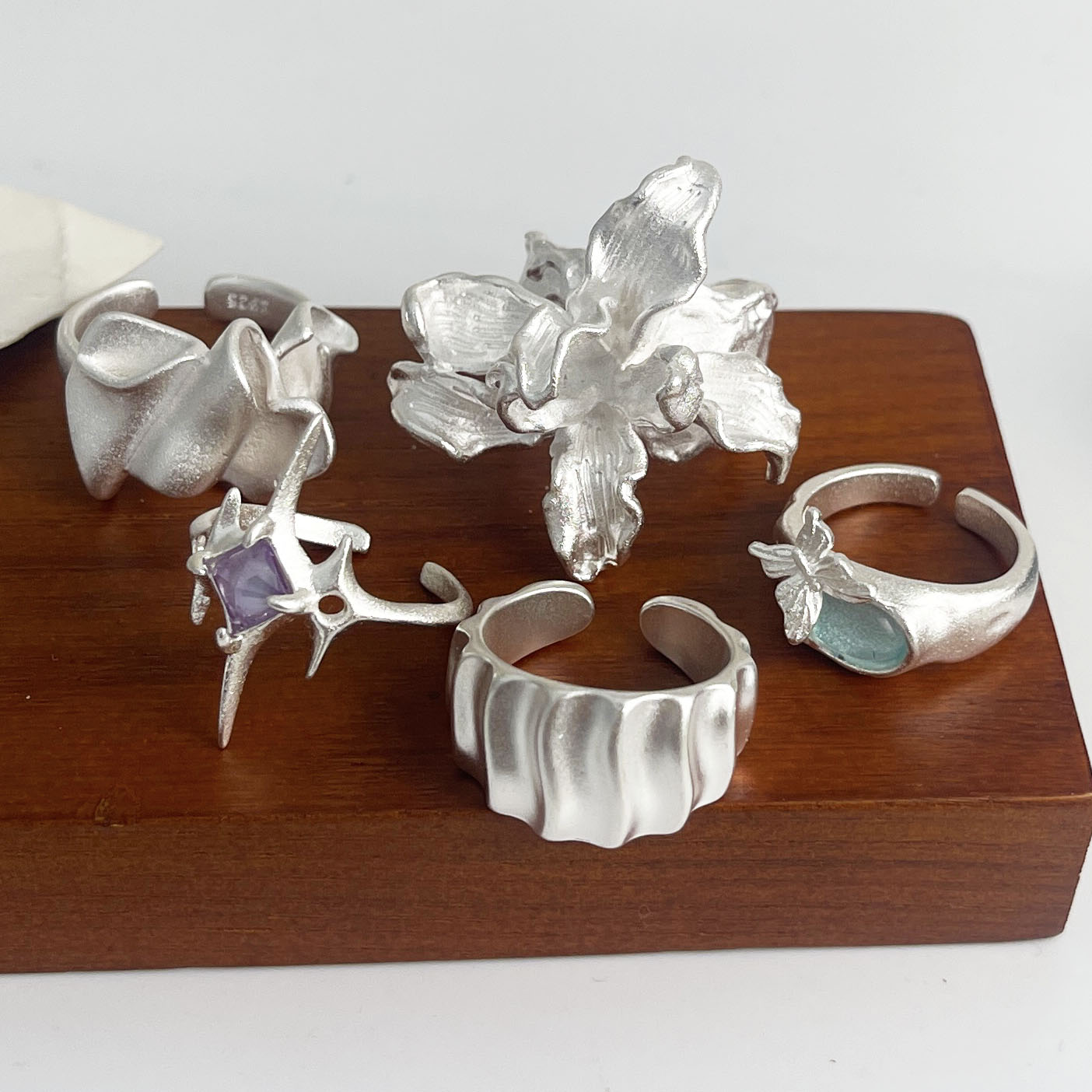 Statement Cocktail Ring - 925 anillos de plata esterlina para