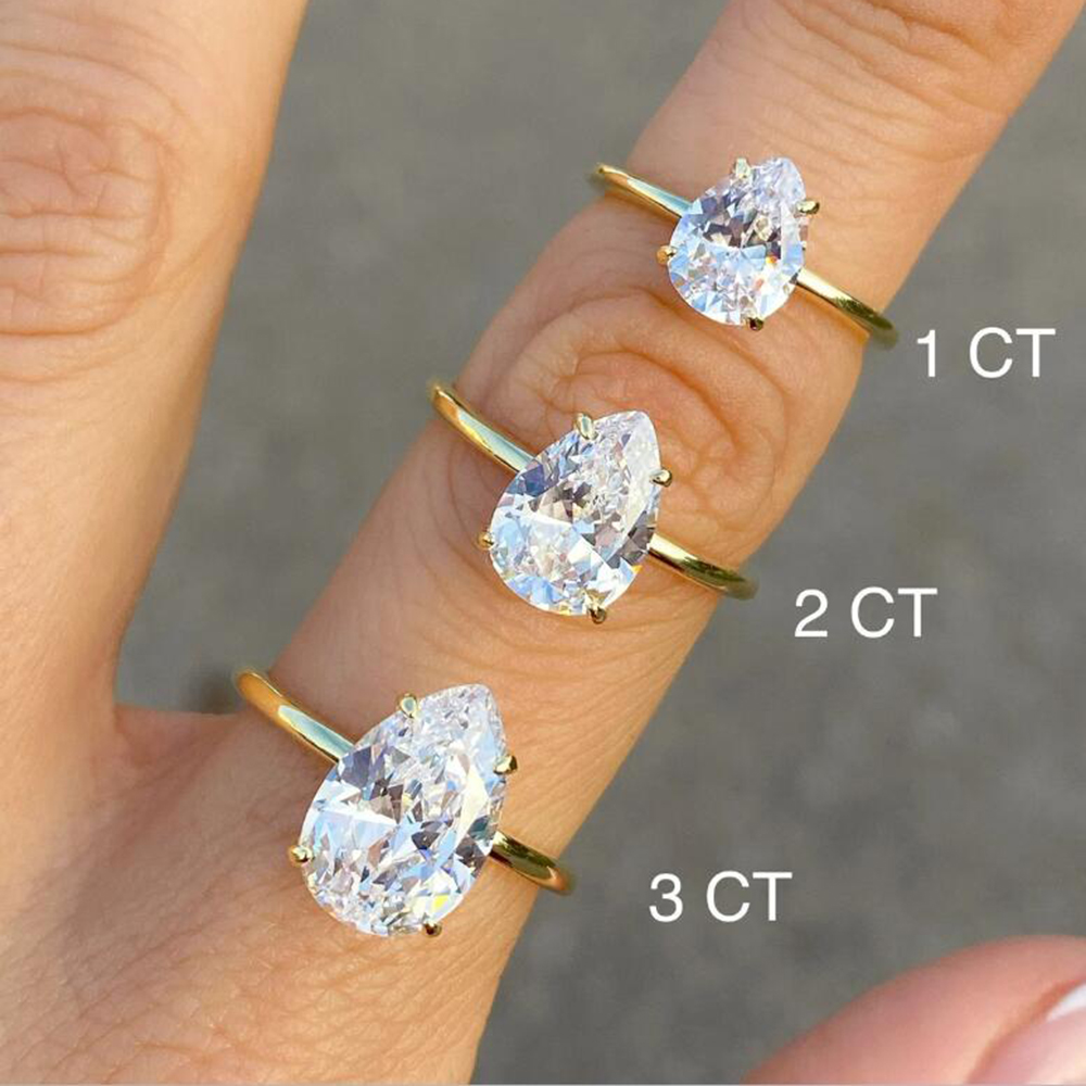 Statement Cocktail Ring - Anillo de compromiso de moissanita de