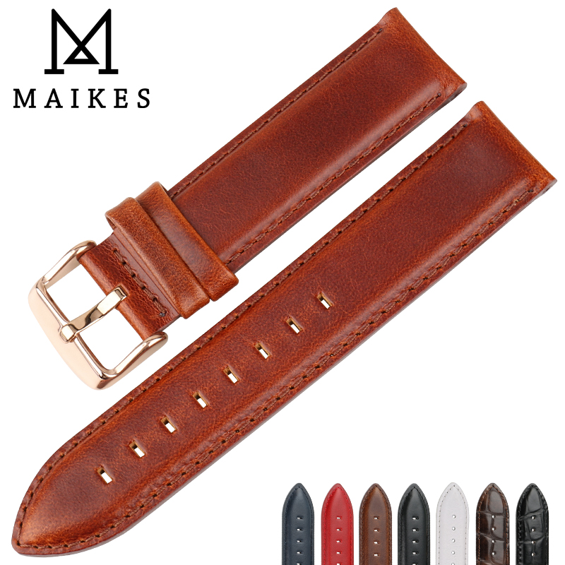 Daniel Wellington Watches & Jewelry Online Store - MAIKES-Correa de cuero genuino para reloj,