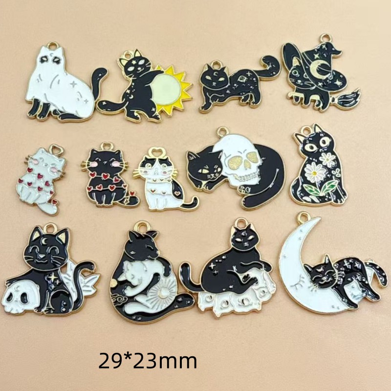Charm Bracelet Beads - 10 piezas de dijes de gato