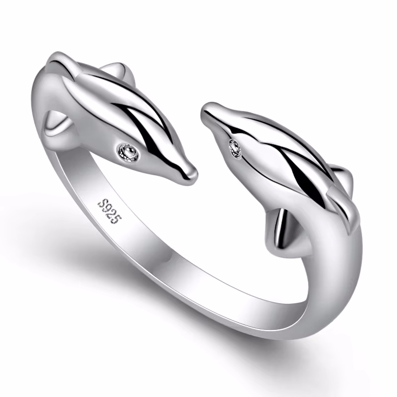 Statement Cocktail Ring - Anillo de delfín de Plata de