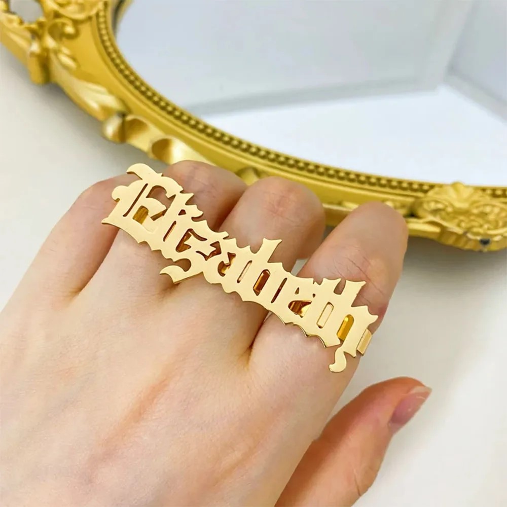 Anillo con nombre personalizad - Statement Cocktail Ring reseña y precio