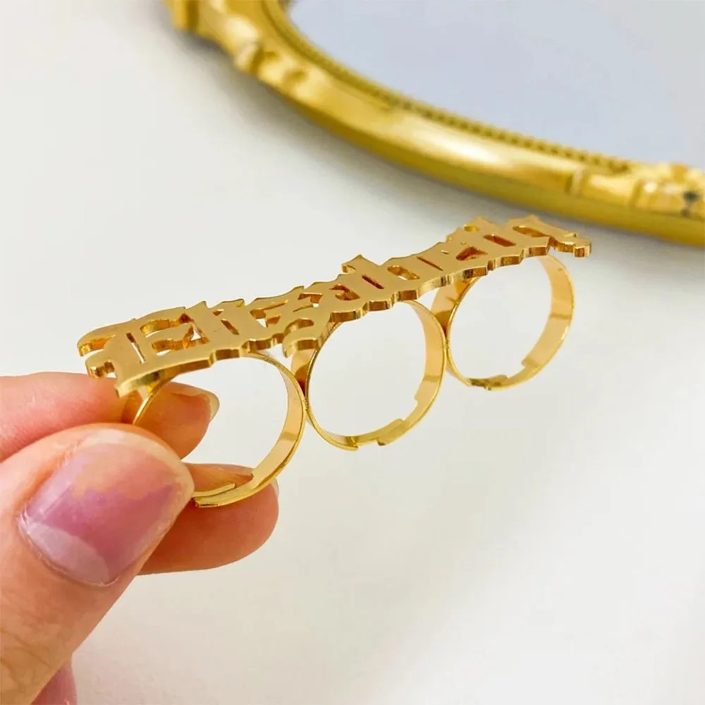 Anillo con nombre personalizad - Statement Cocktail Ring reseña y precio