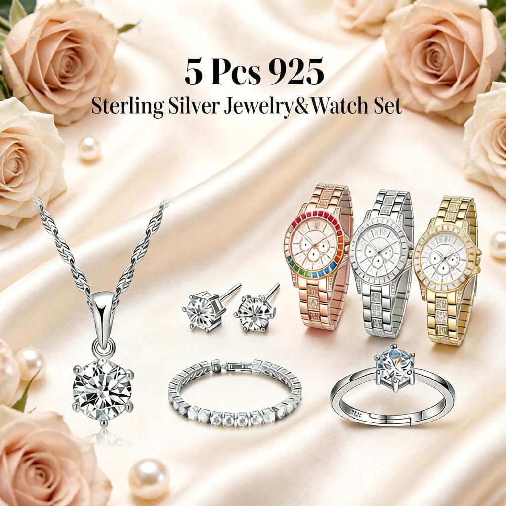 Hermoso Conjunto de Collar, Pe - Best Jewelry Watches reseña y precio