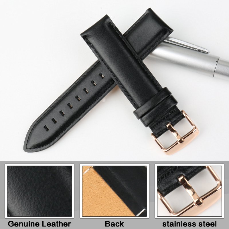 Correa de reloj de cuero genui - Daniel Wellington Watches & Jewelry Online Store reseña y precio