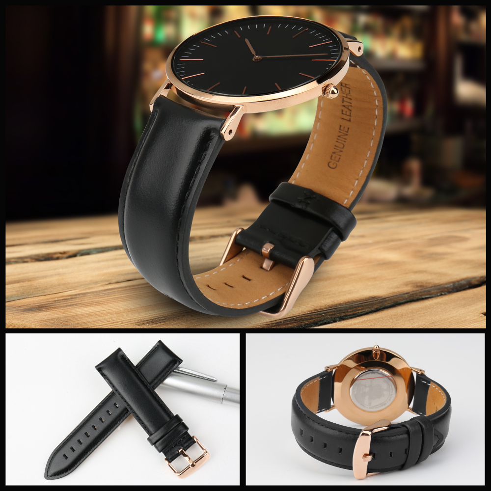 Correa de reloj de cuero genui - Daniel Wellington Watches & Jewelry Online Store reseña y precio