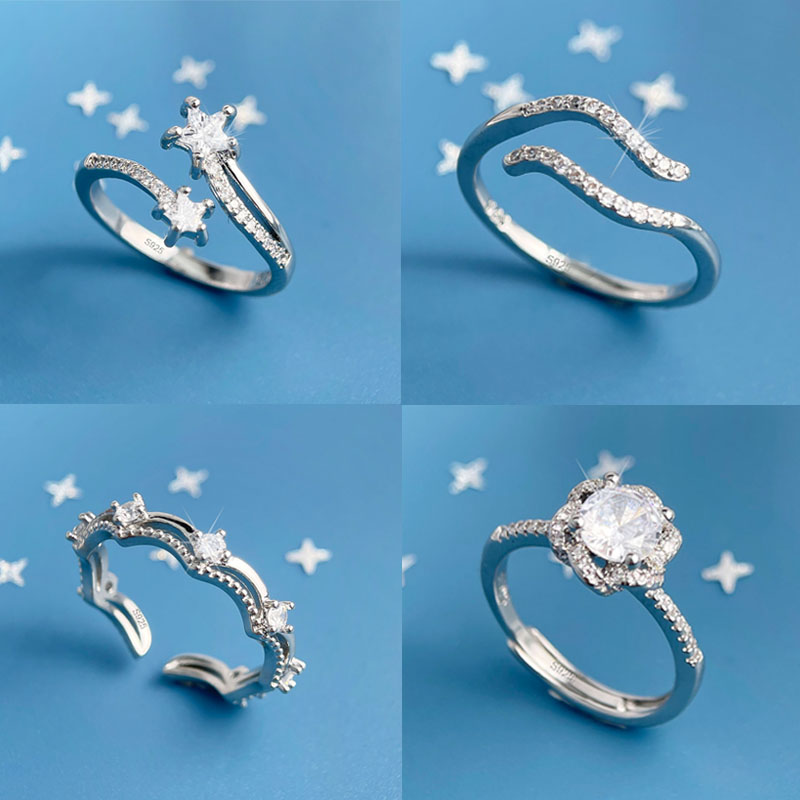 Anillos de plata de ley 925 pa - Statement Cocktail Ring reseña y precio