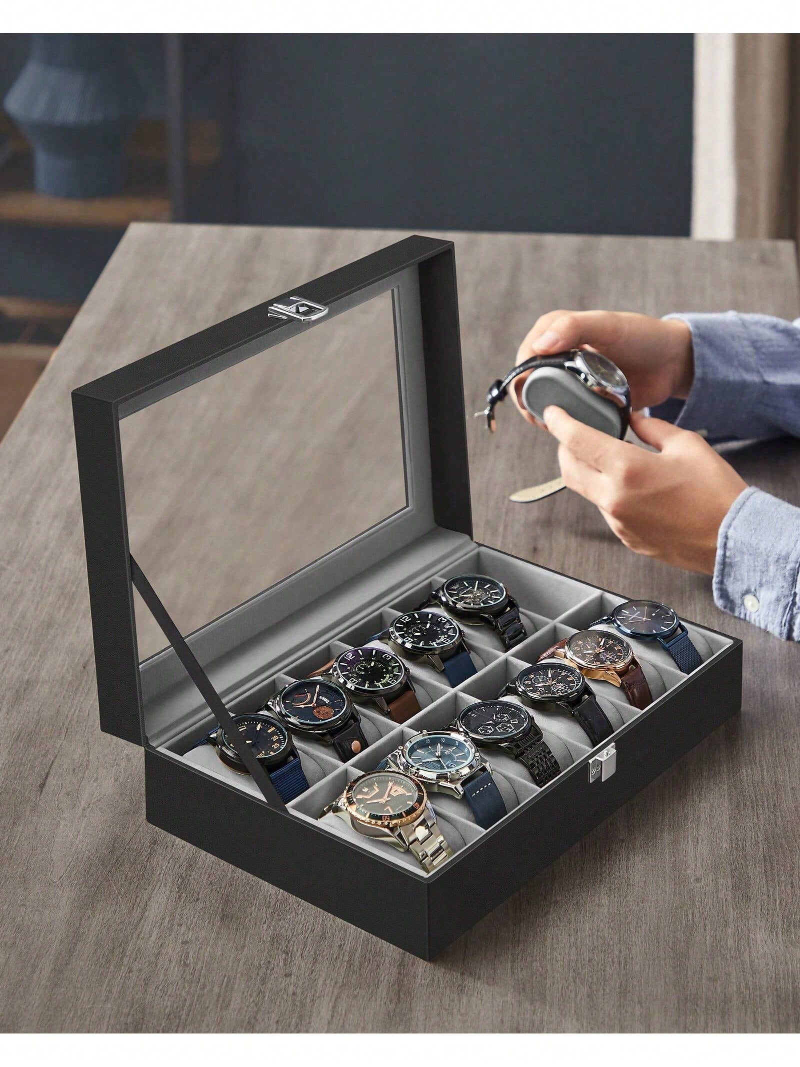 Caja para relojes con cerradur - Jewelry With Watches reseña y precio