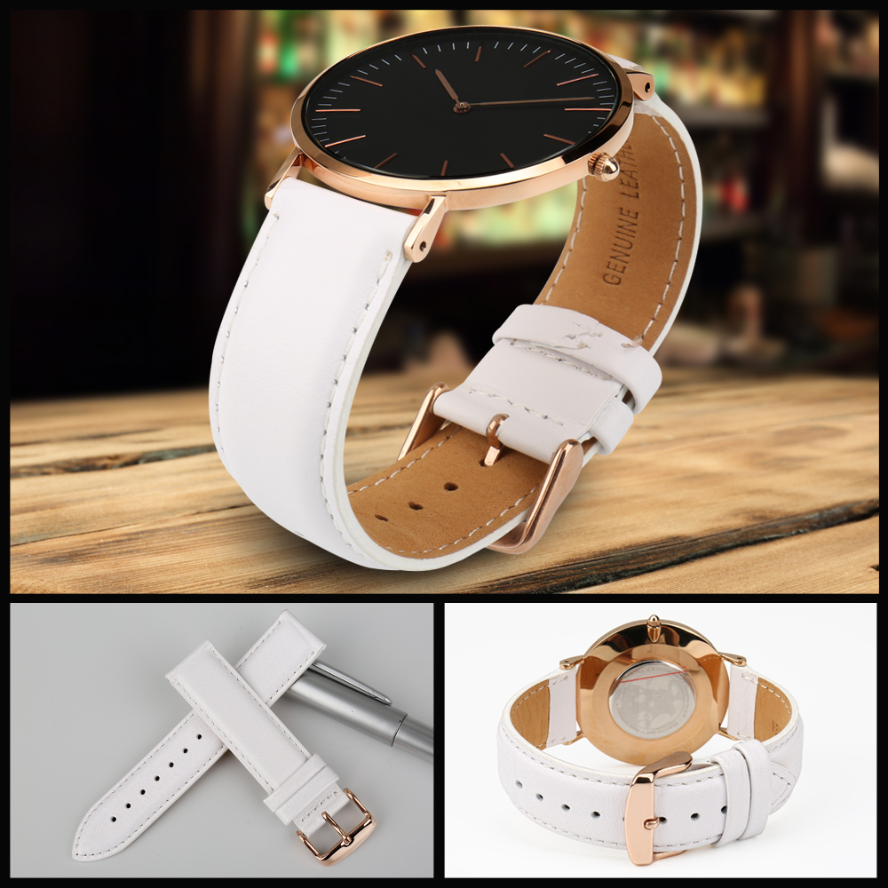 MAIKES-Correa de cuero de moda - Daniel Wellington Watches & Jewelry Online Store reseña y precio