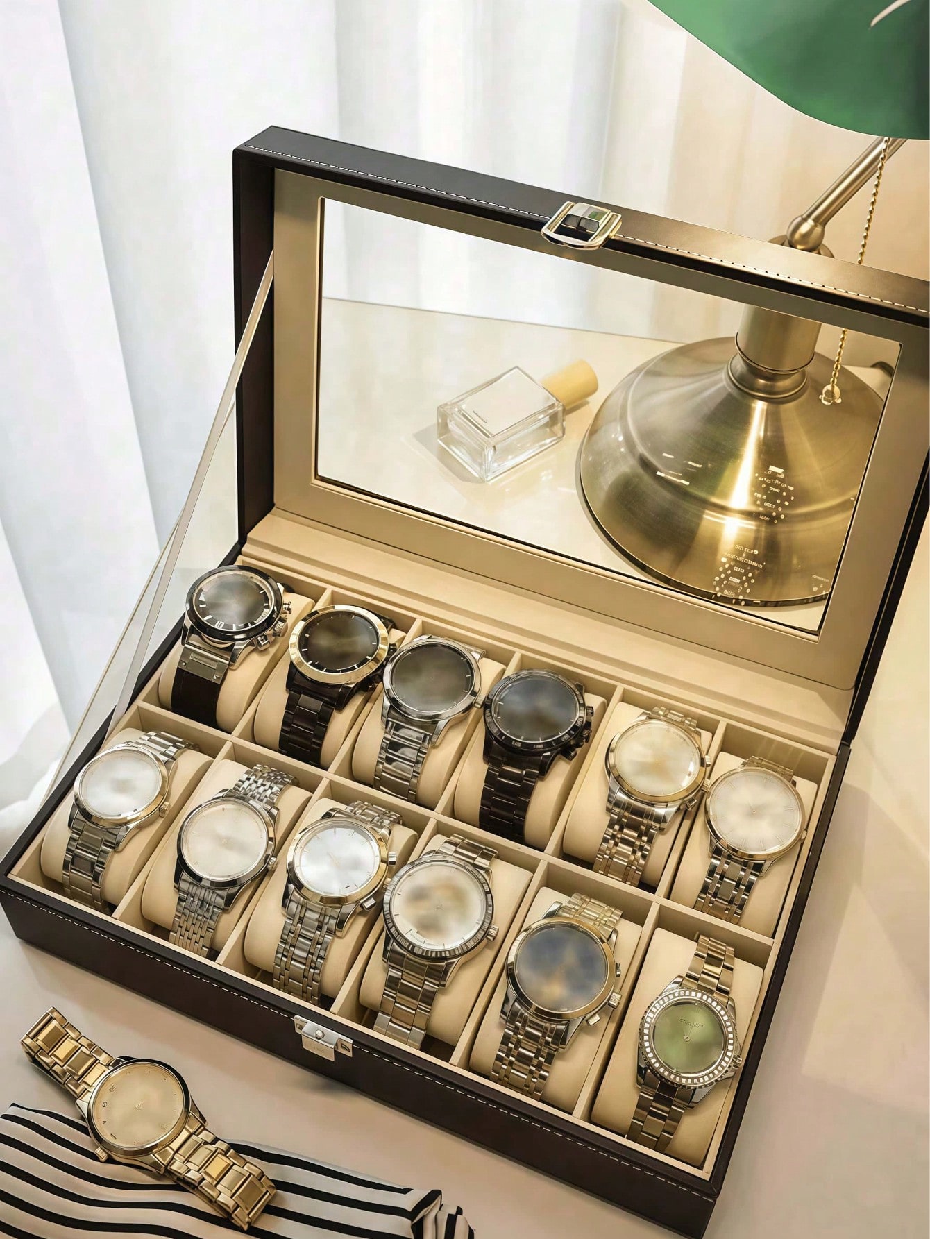 Caja de Relojes de Cuero con C - Jewelry Watches Women reseña y precio