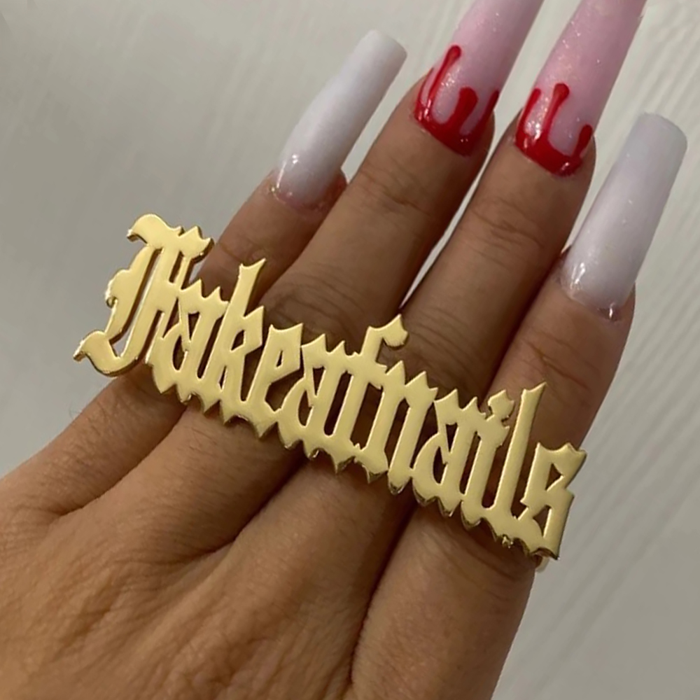 Anillo con nombre personalizad - Statement Cocktail Ring reseña y precio