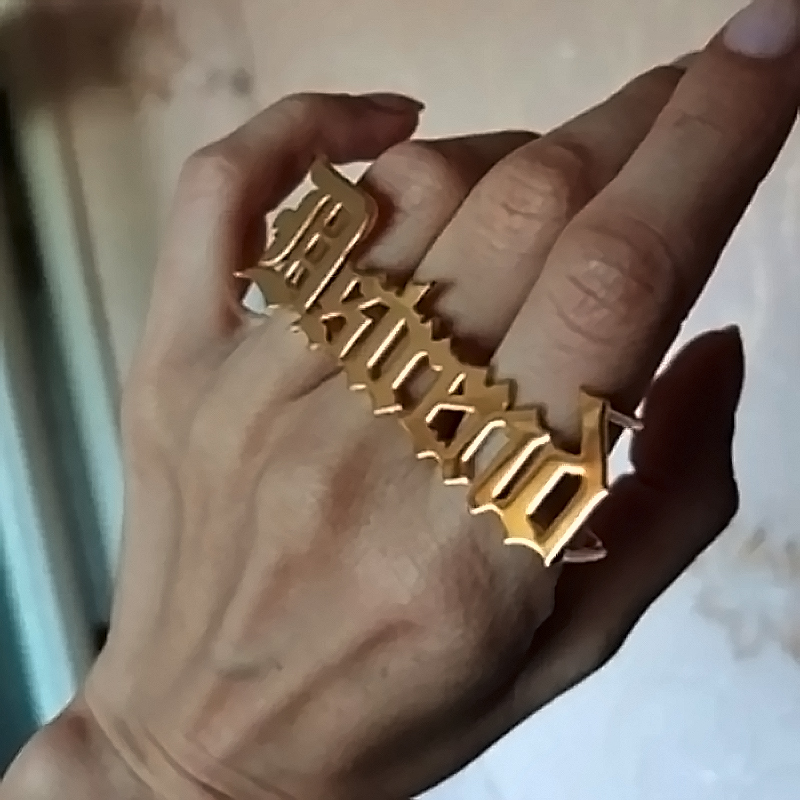 Anillo con nombre personalizad - Statement Cocktail Ring reseña y precio