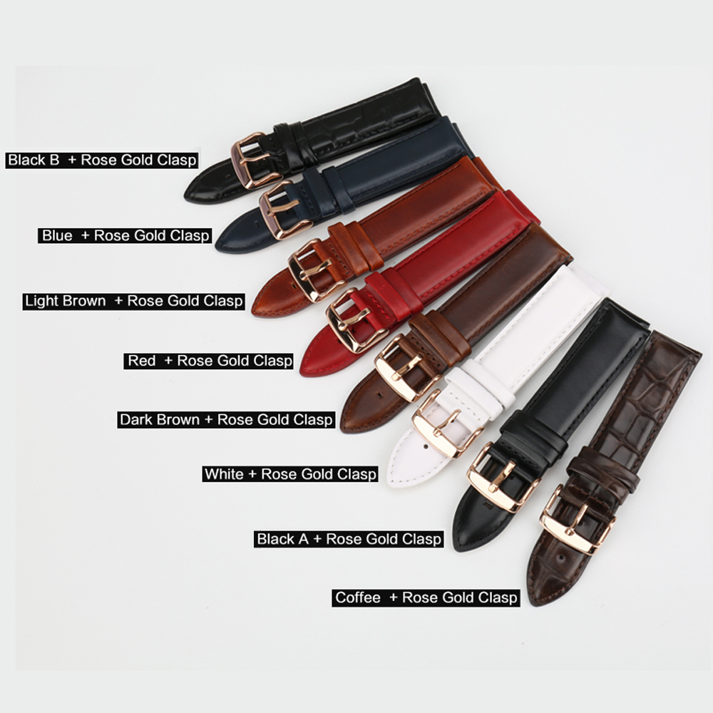 MAIKES-Correa de cuero genuino - Daniel Wellington Watches & Jewelry Online Store reseña y precio