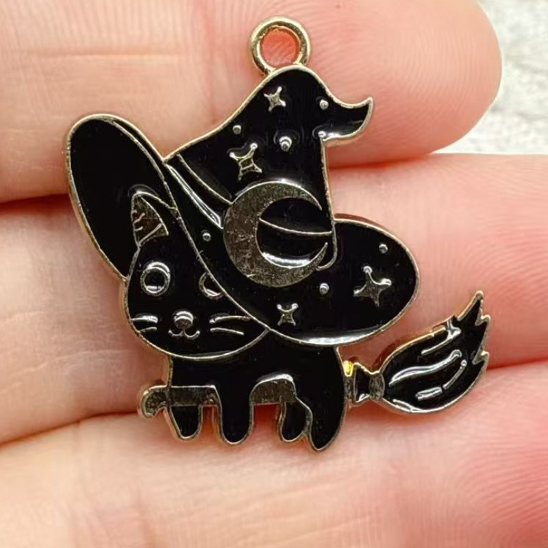 10 piezas de dijes de gato neg - Charm Bracelet Beads reseña y precio