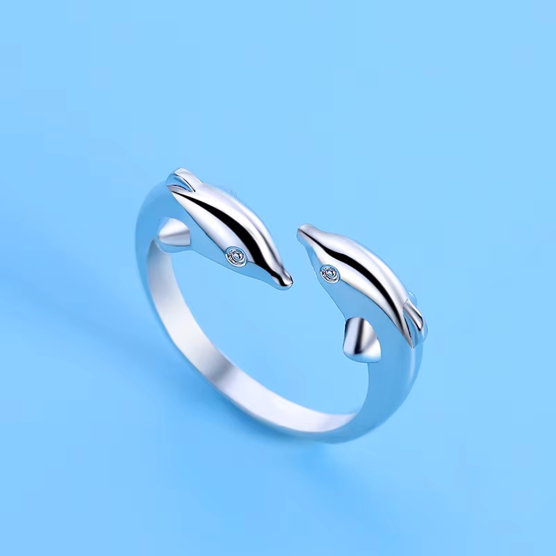 Anillo de delfín de Plata de L - Statement Cocktail Ring reseña y precio