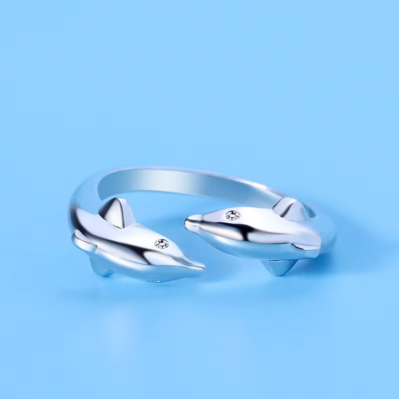 Anillo de delfín de Plata de L - Statement Cocktail Ring reseña y precio
