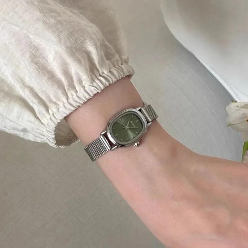 Reloj verde con esfera ovalada - Jewelry Watches Women reseña y precio