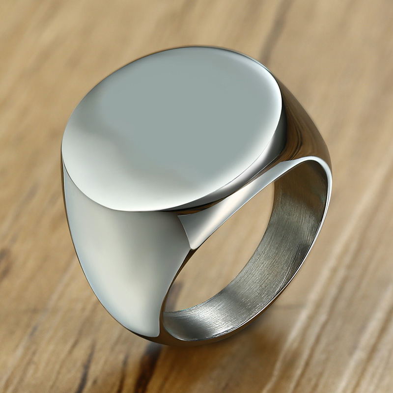 Vnox-Anillo de sello inicial c - Statement Cocktail Ring reseña y precio